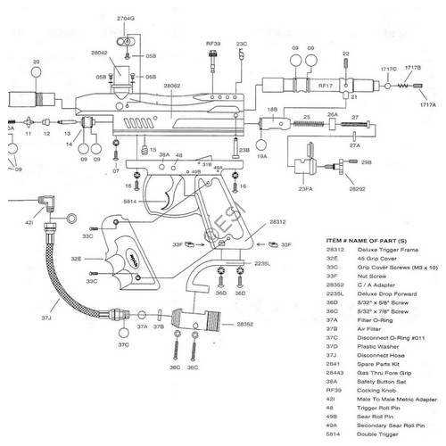 spyder paintball gun parts diagram