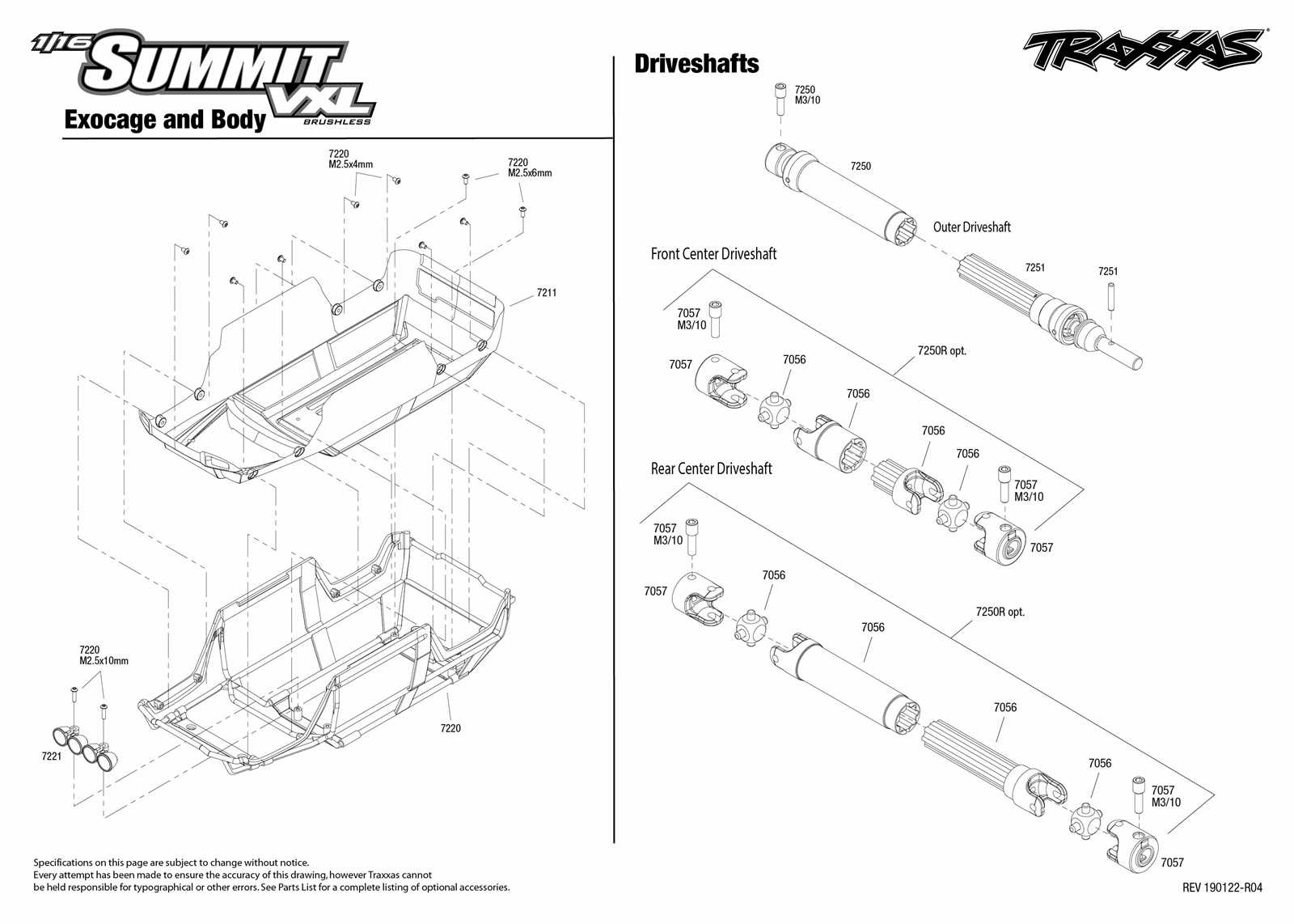 traxxas 1 16 summit parts diagram