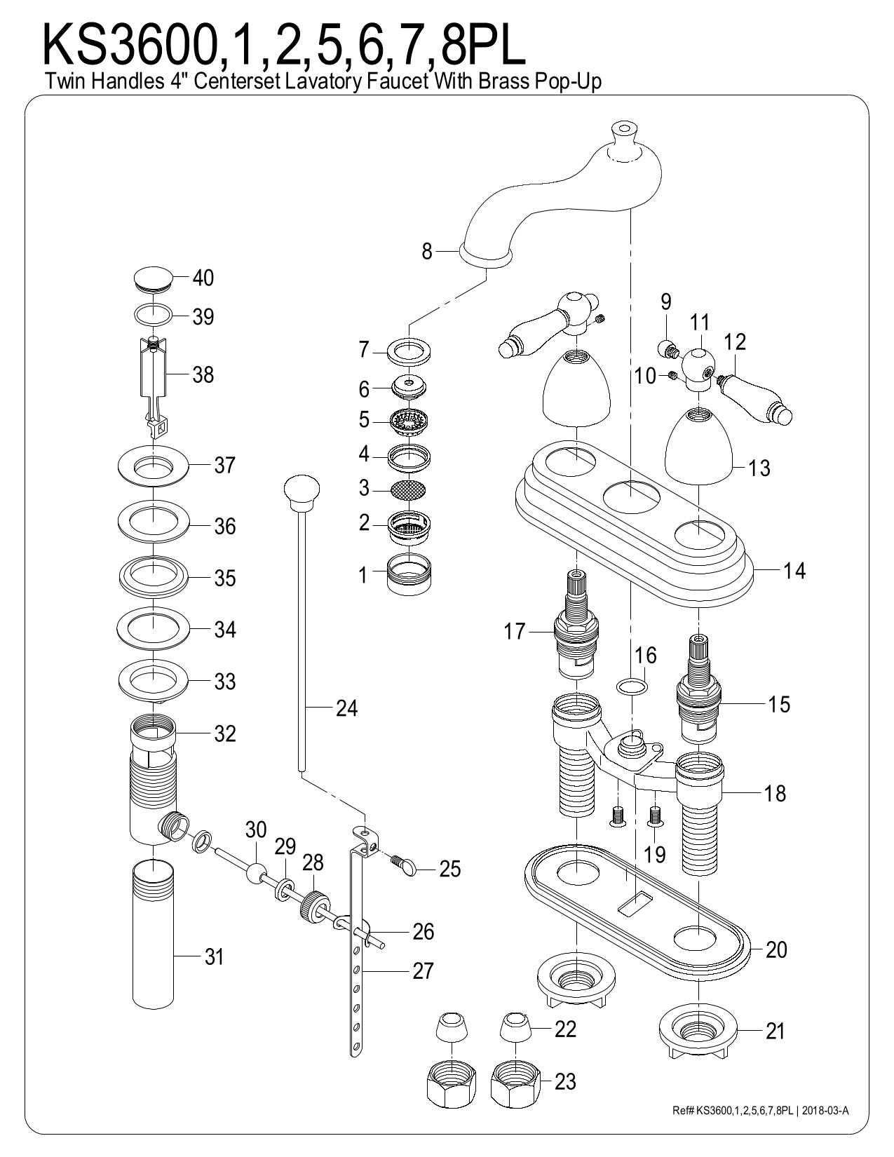 price pfister marielle kitchen faucet parts diagram