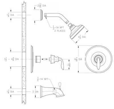 price pfister shower parts diagram