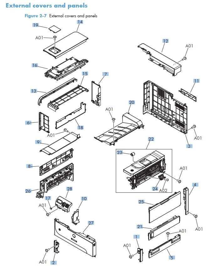 printer parts diagram