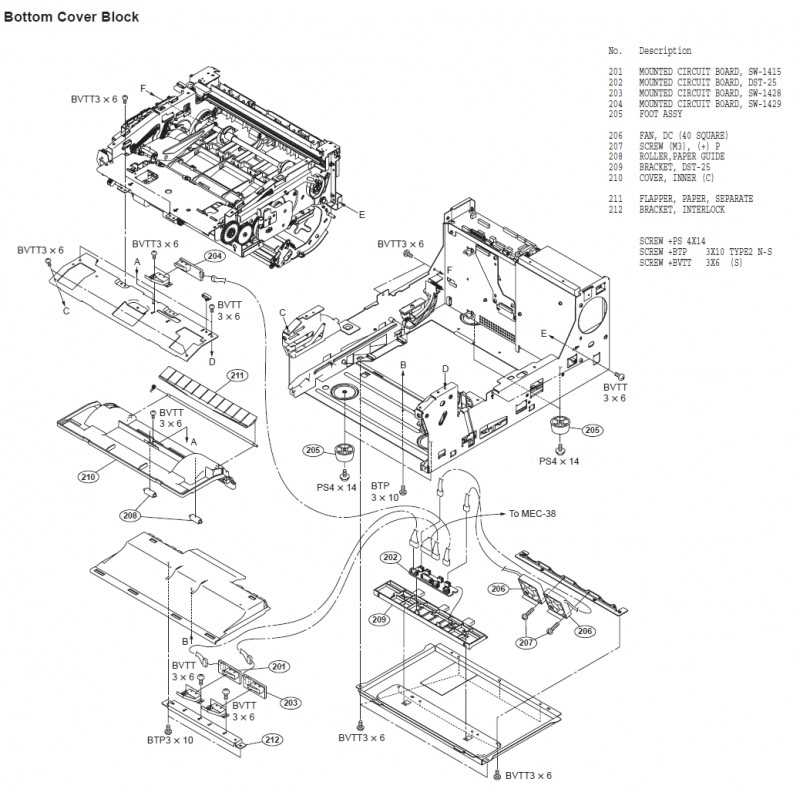 printer parts diagram