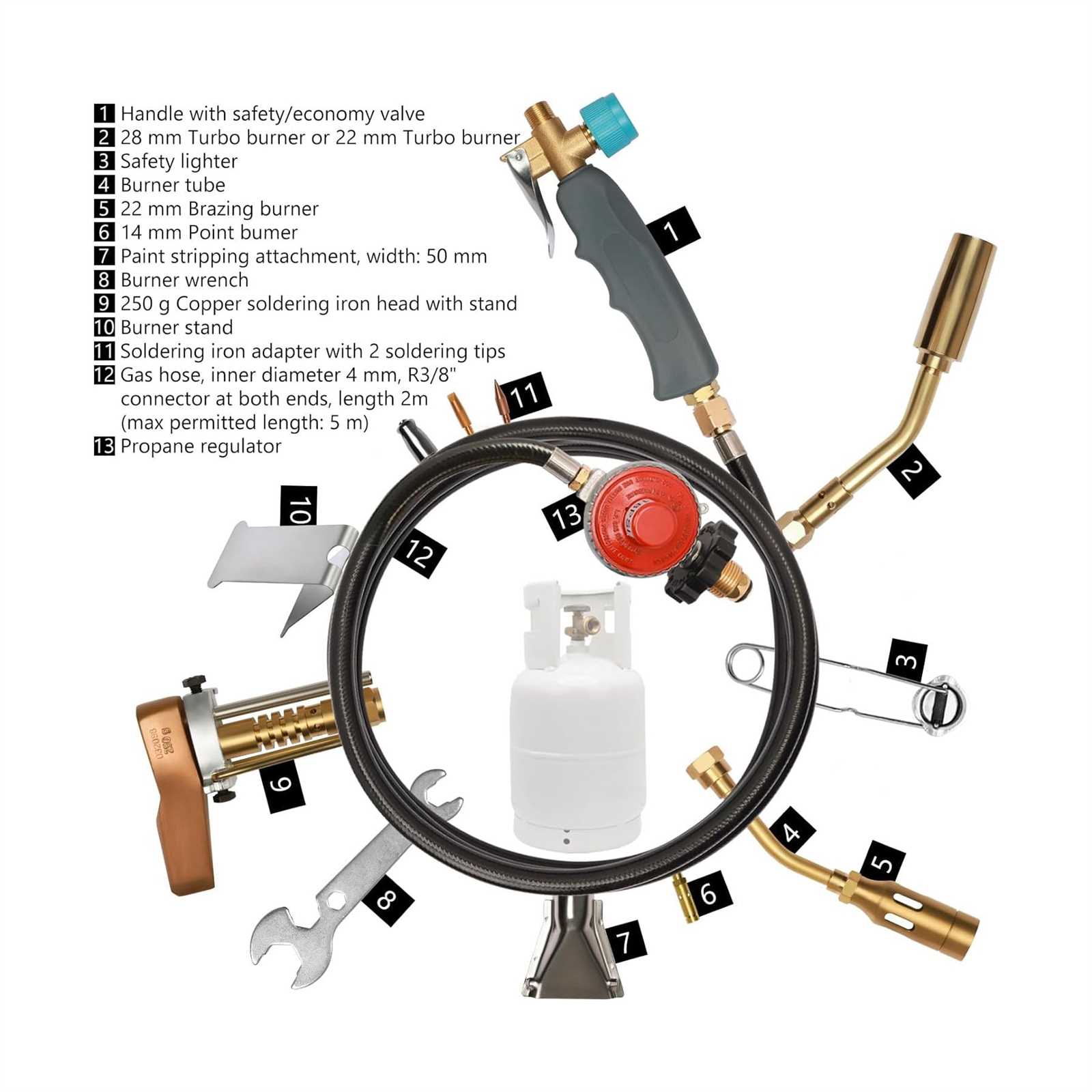 propane torch parts diagram