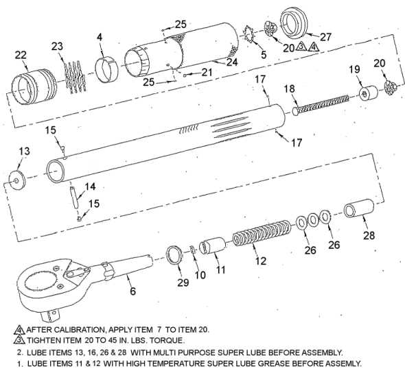 proto torque wrench parts diagram