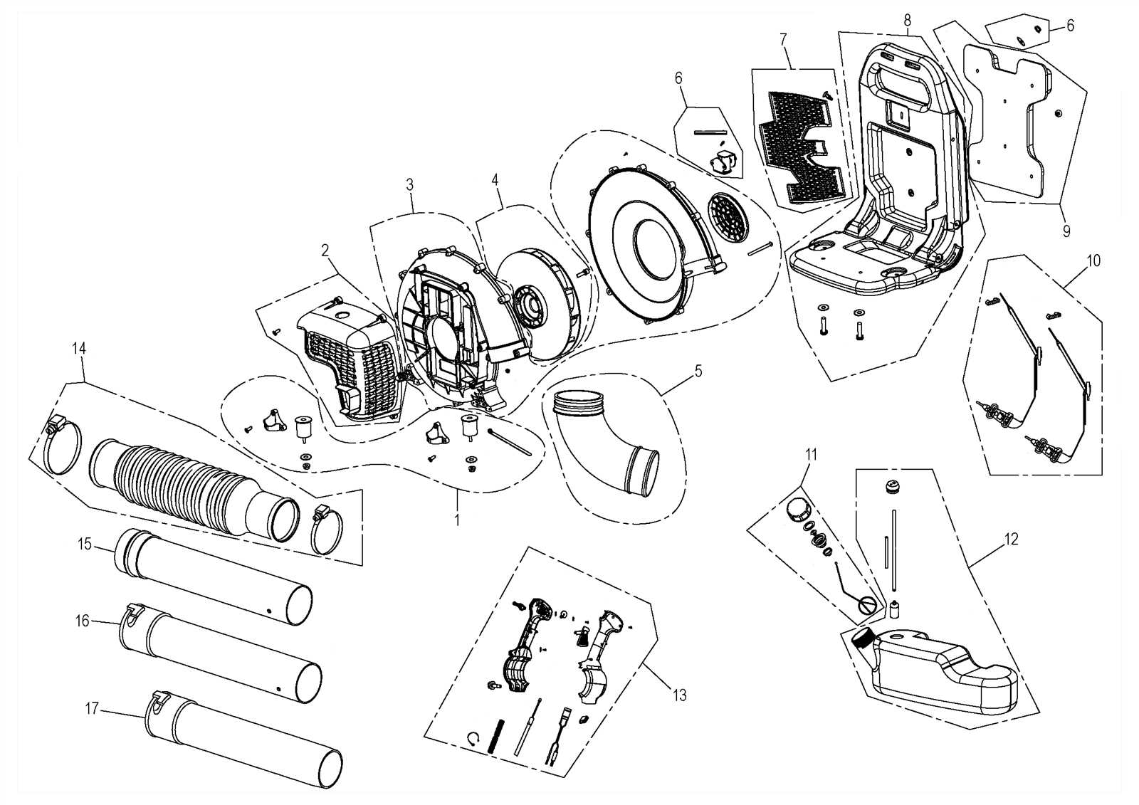 poulan leaf blower parts diagram