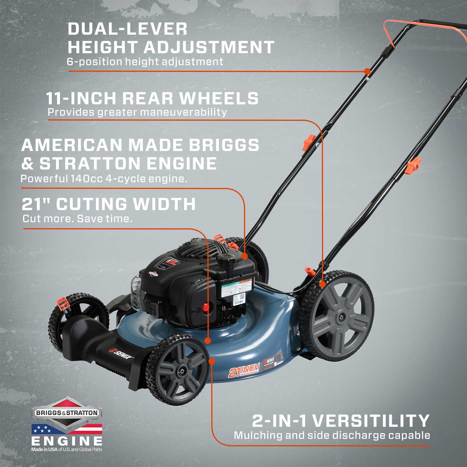 push lawn mower engine parts diagram