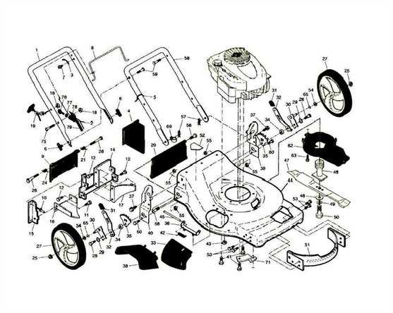 push mower parts diagram