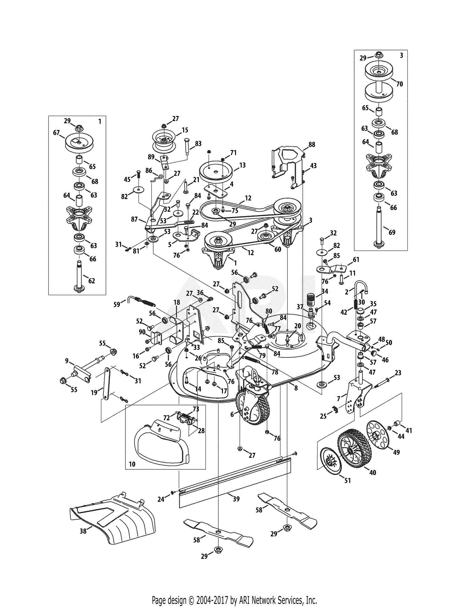 push mower troy bilt lawn mower parts diagram