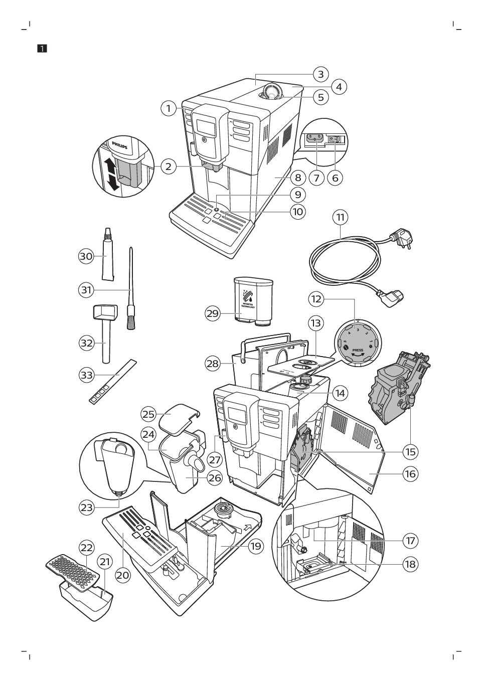 philips lattego parts diagram