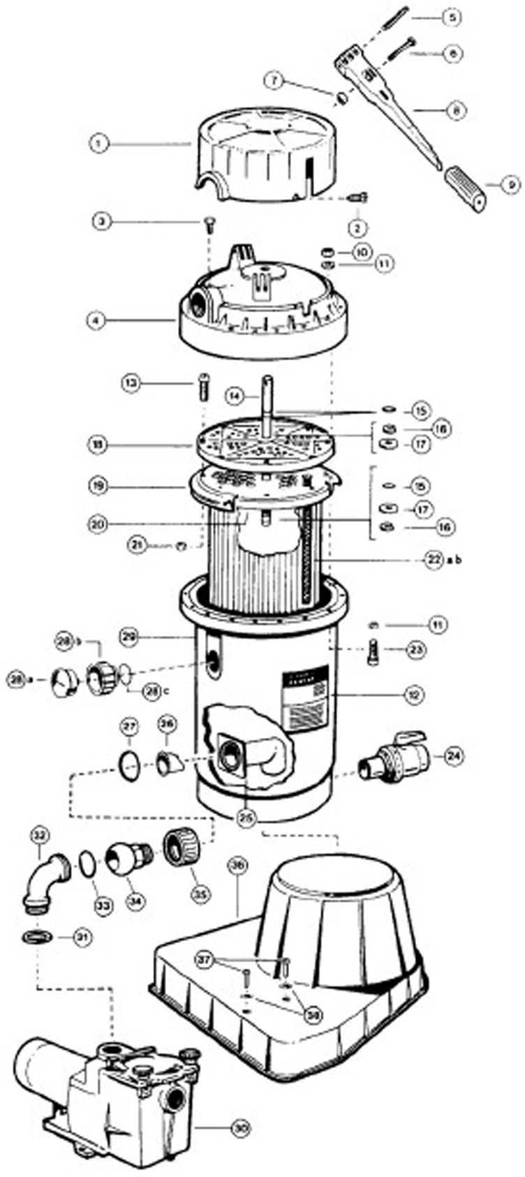 parts of an above ground pool diagram