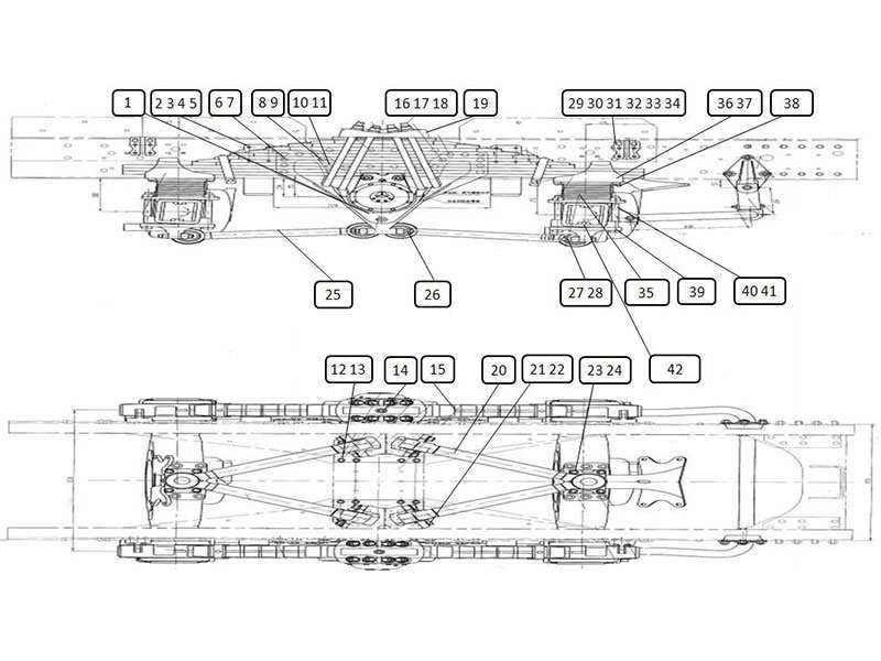 truck rear suspension parts diagram