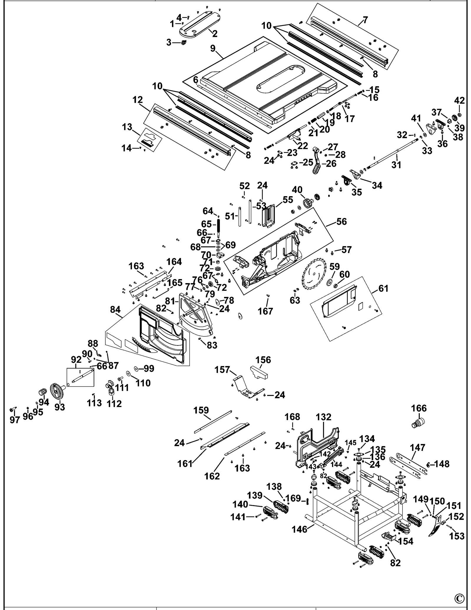 table parts diagram