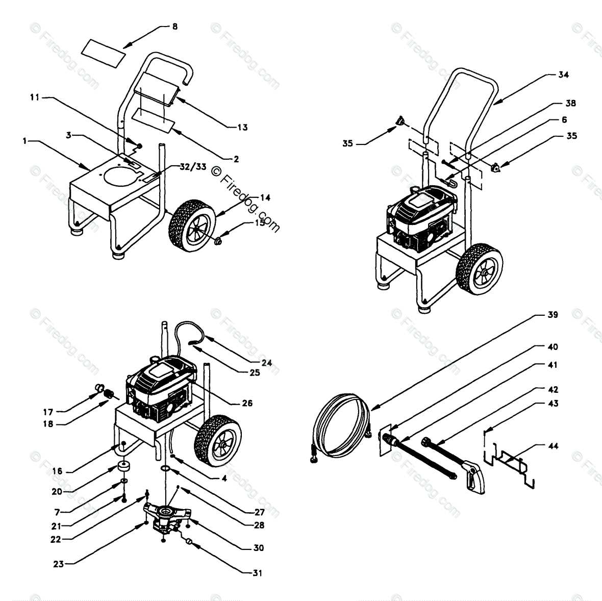 power washer parts diagram