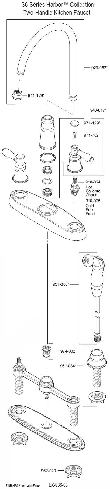 pfister faucet parts diagram