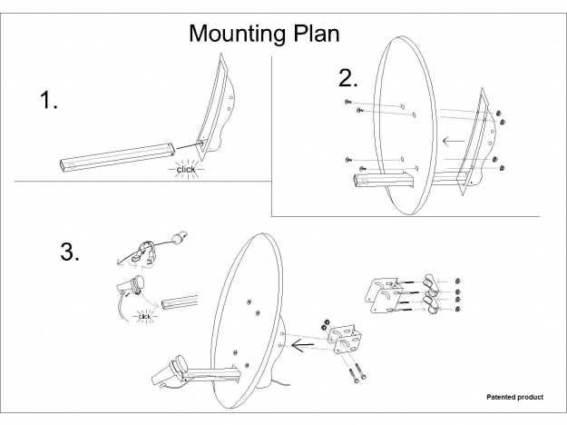 parts of a satellite dish diagram