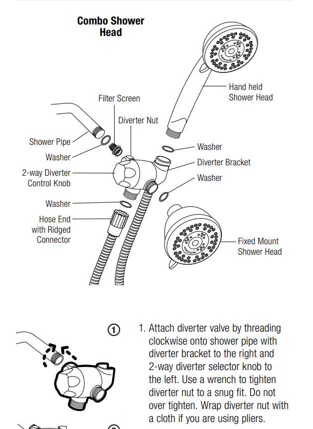 shower head parts diagram