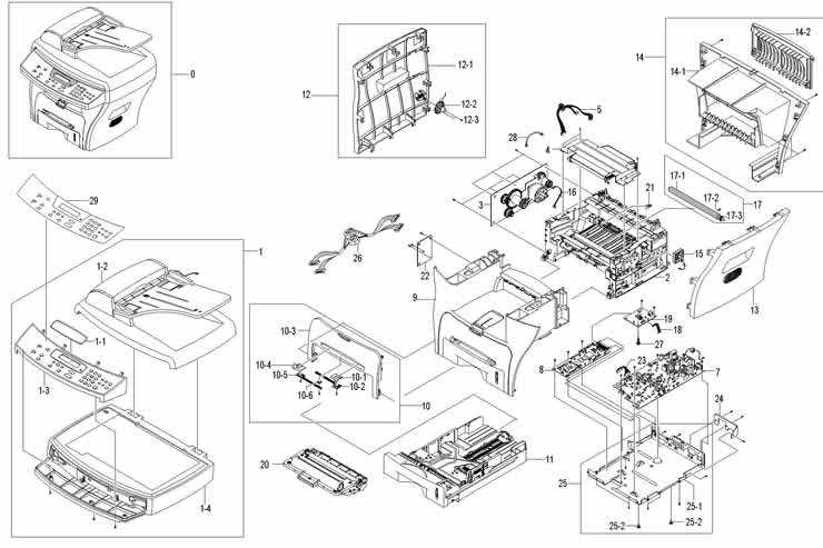 printer parts diagram