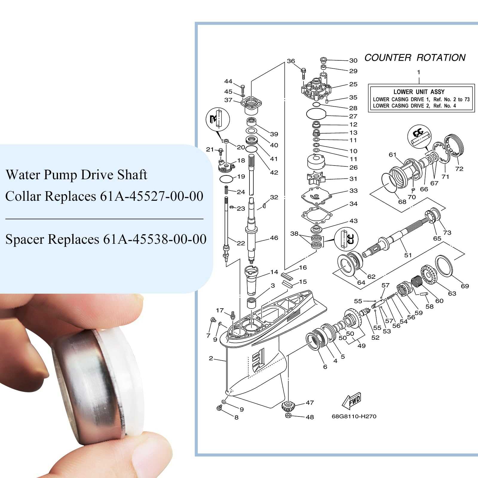 yamaha outboard lower unit parts diagram