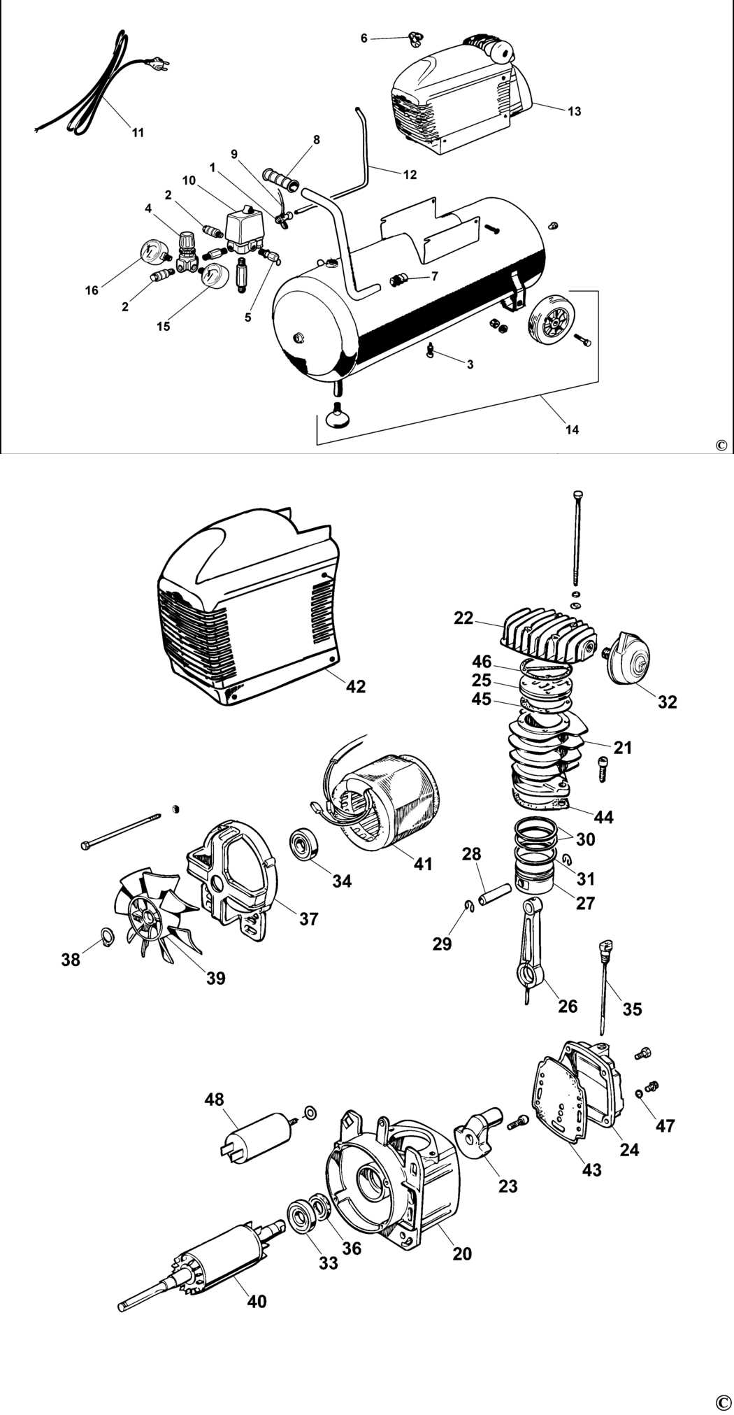 stanley air compressor parts diagram