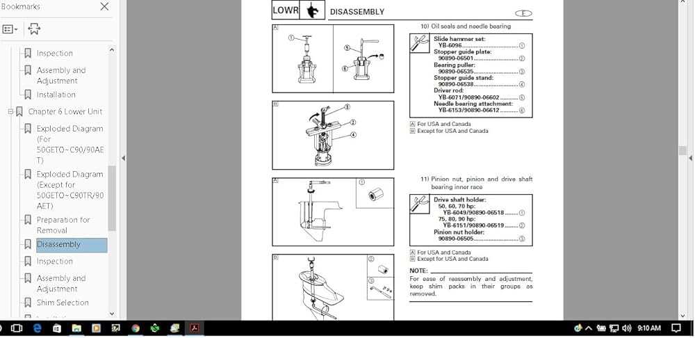 yamaha lower unit parts diagram