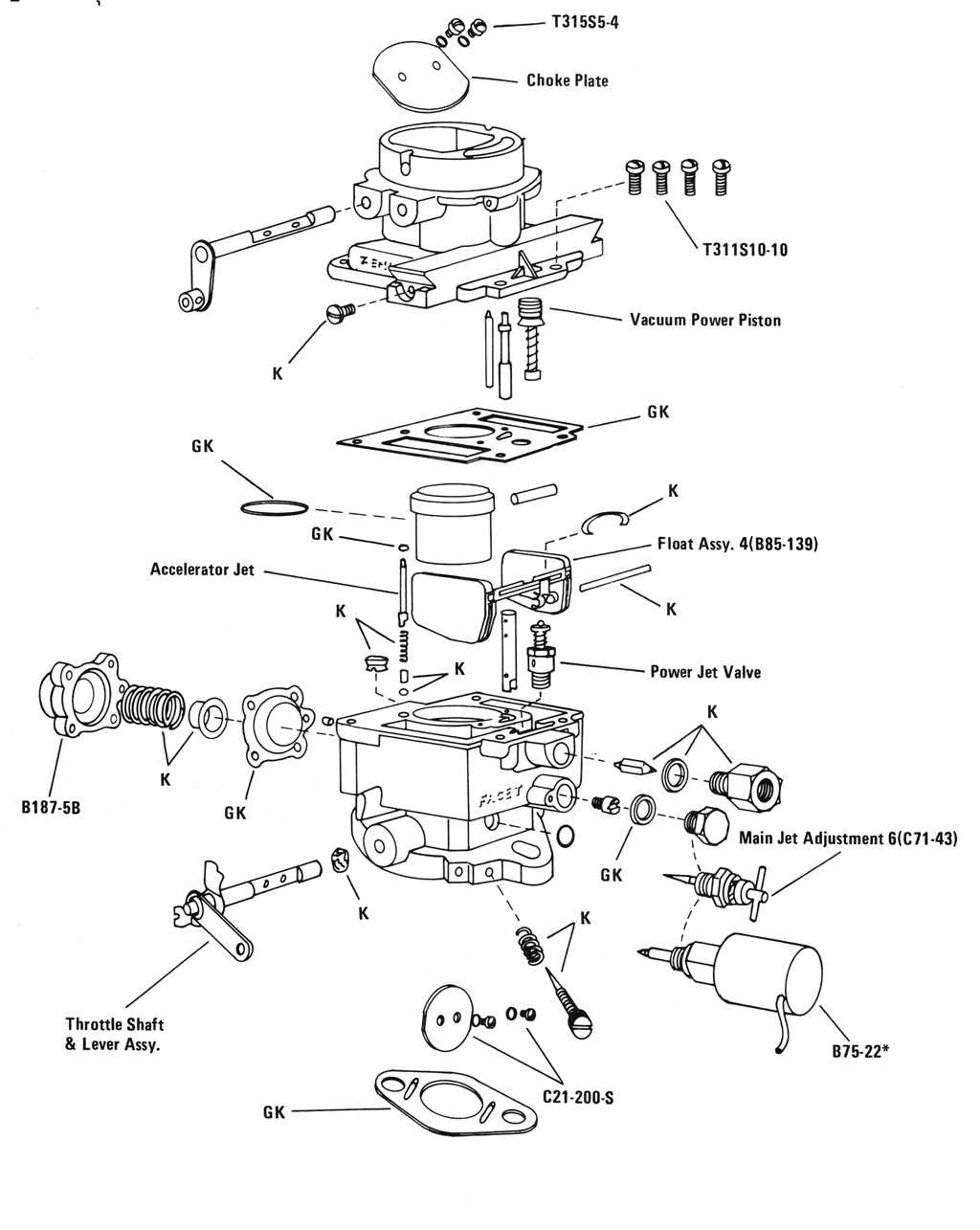 quadrajet parts diagram