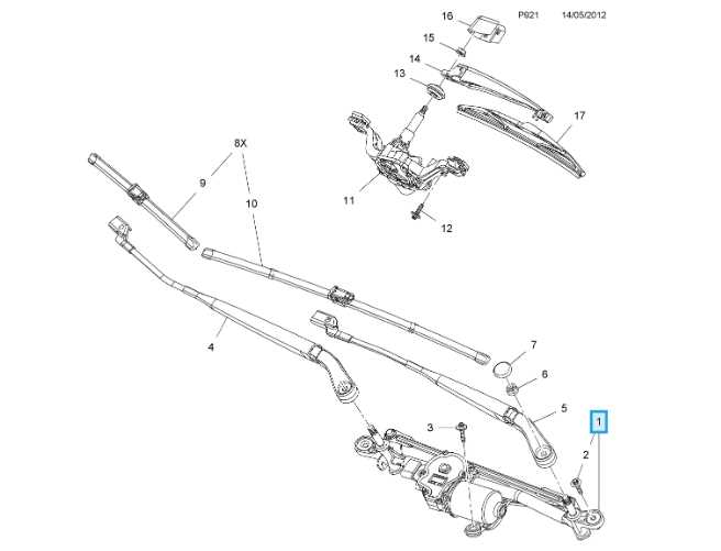 wiper linkage windshield wiper parts diagram