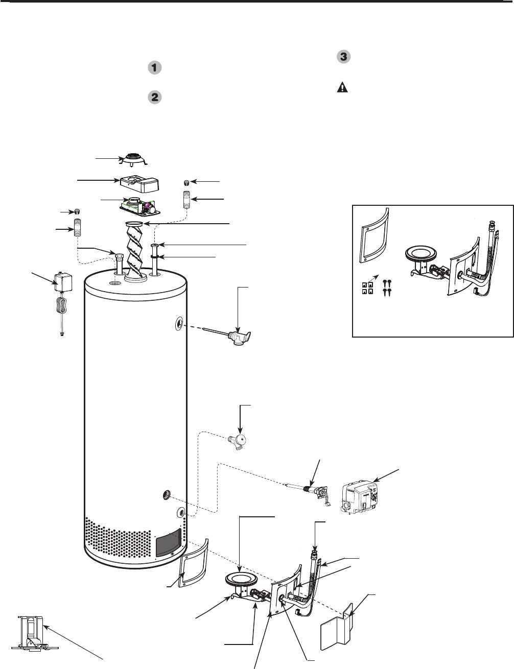 rheem water heater parts diagram