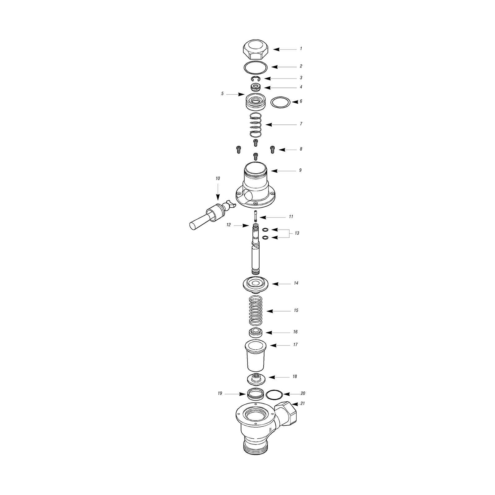 sloan valve parts diagram