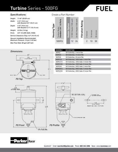 racor 500 parts diagram