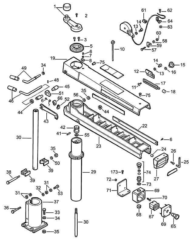 radial arm saw parts diagram