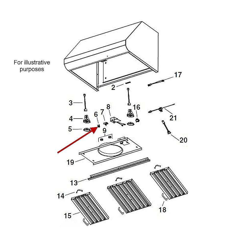 range hood parts diagram