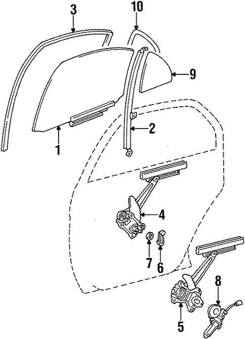 toyota corolla door parts diagram