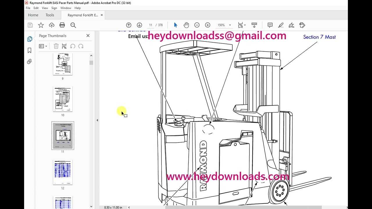 raymond forklift parts diagram