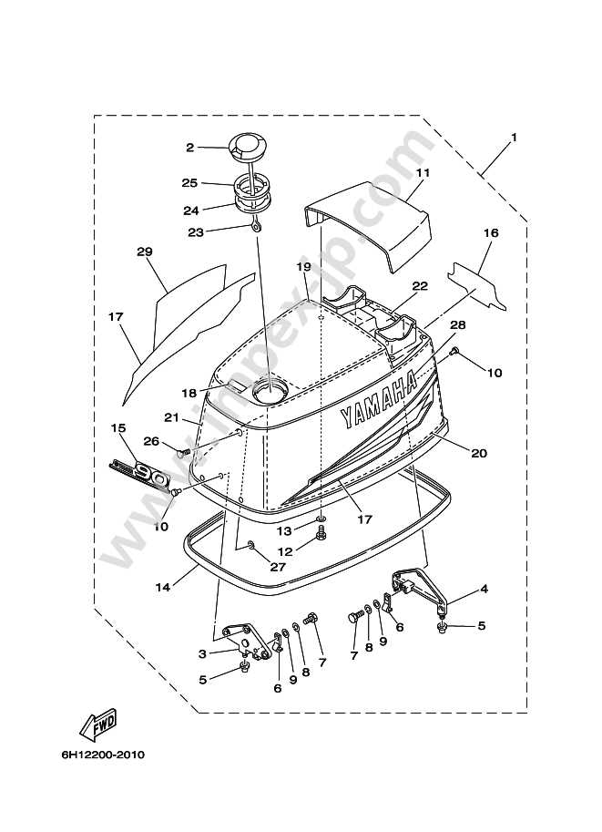 yamaha outboard lower unit parts diagram