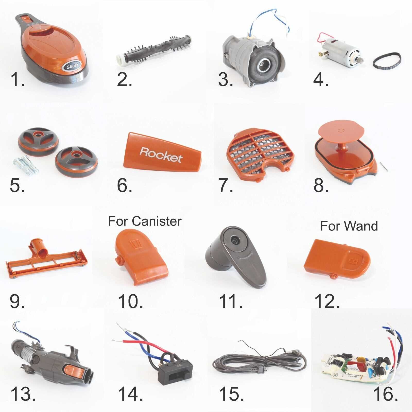 replacement shark vacuum parts diagram