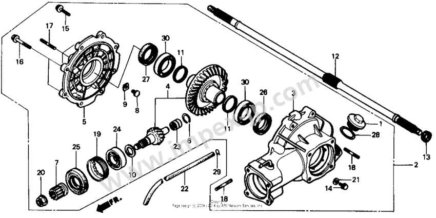 rear end honda foreman 500 parts diagram