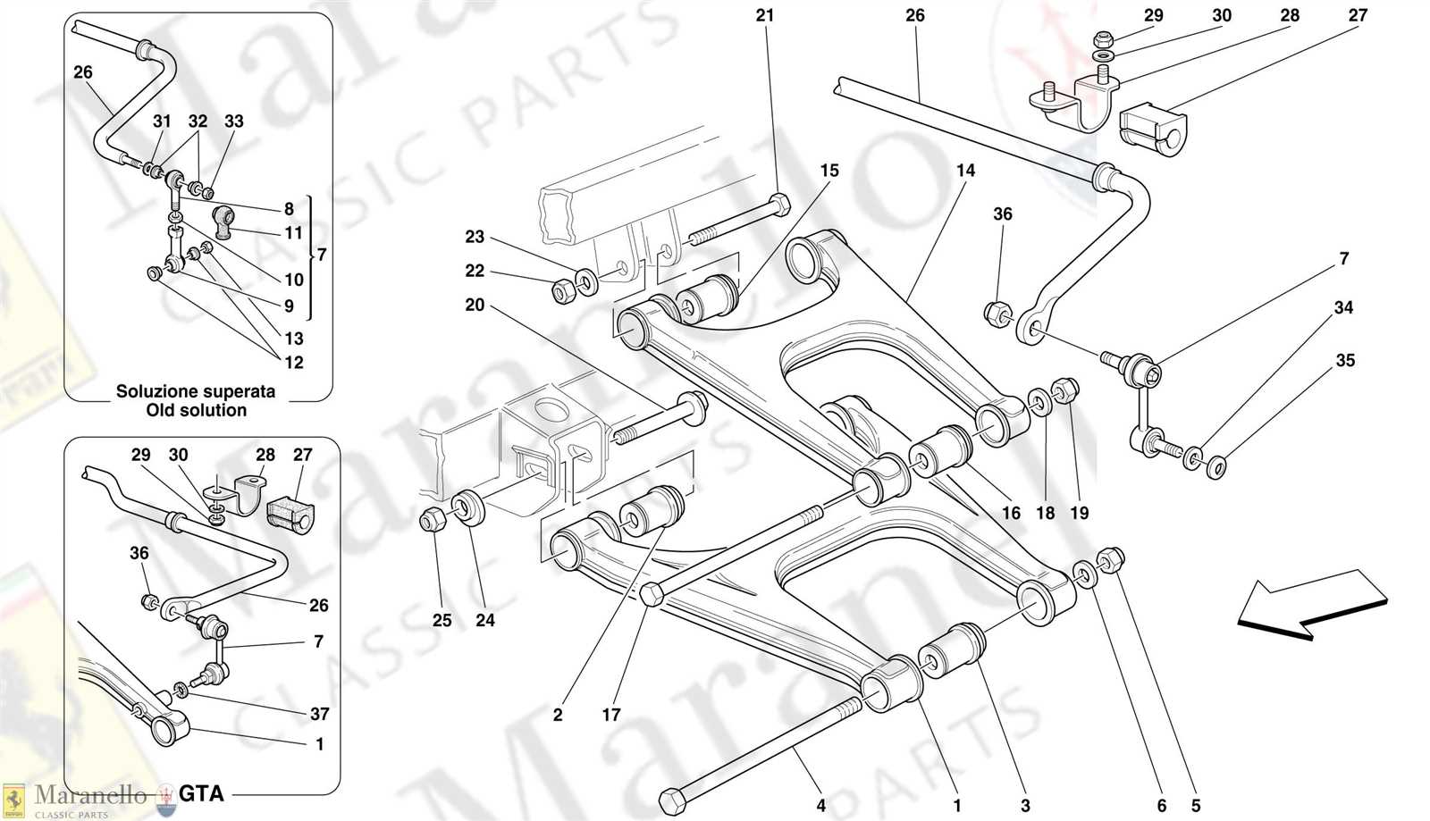 rear suspension parts diagram