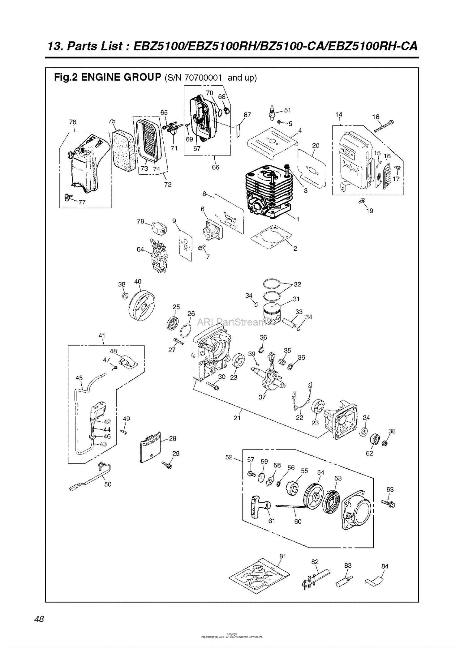 redmax gz25n parts diagram