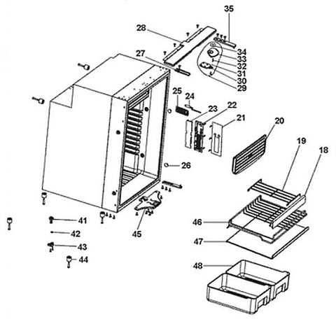 refrigerator compressor parts diagram