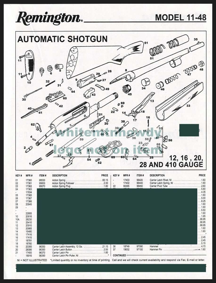 remington sportsman 48 parts diagram