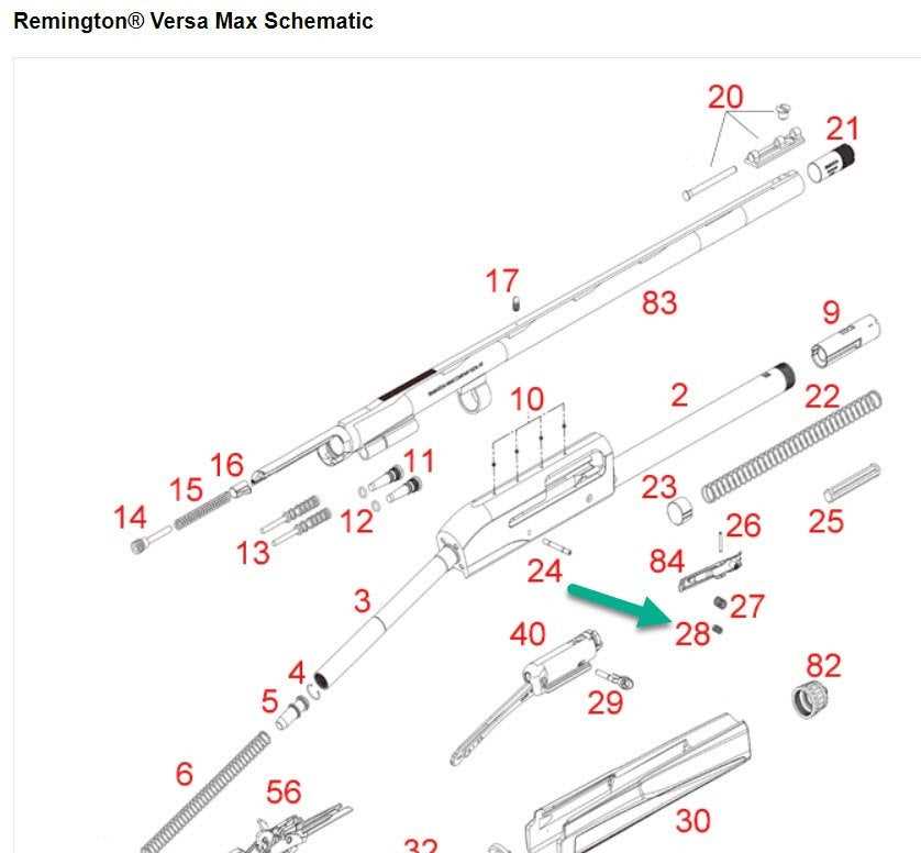 remington versa max parts diagram