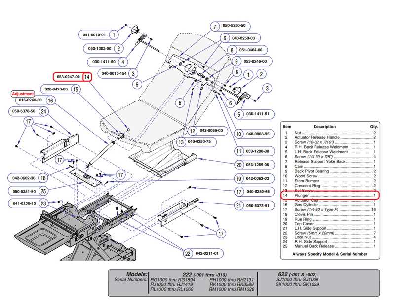 replacement recliner parts diagram