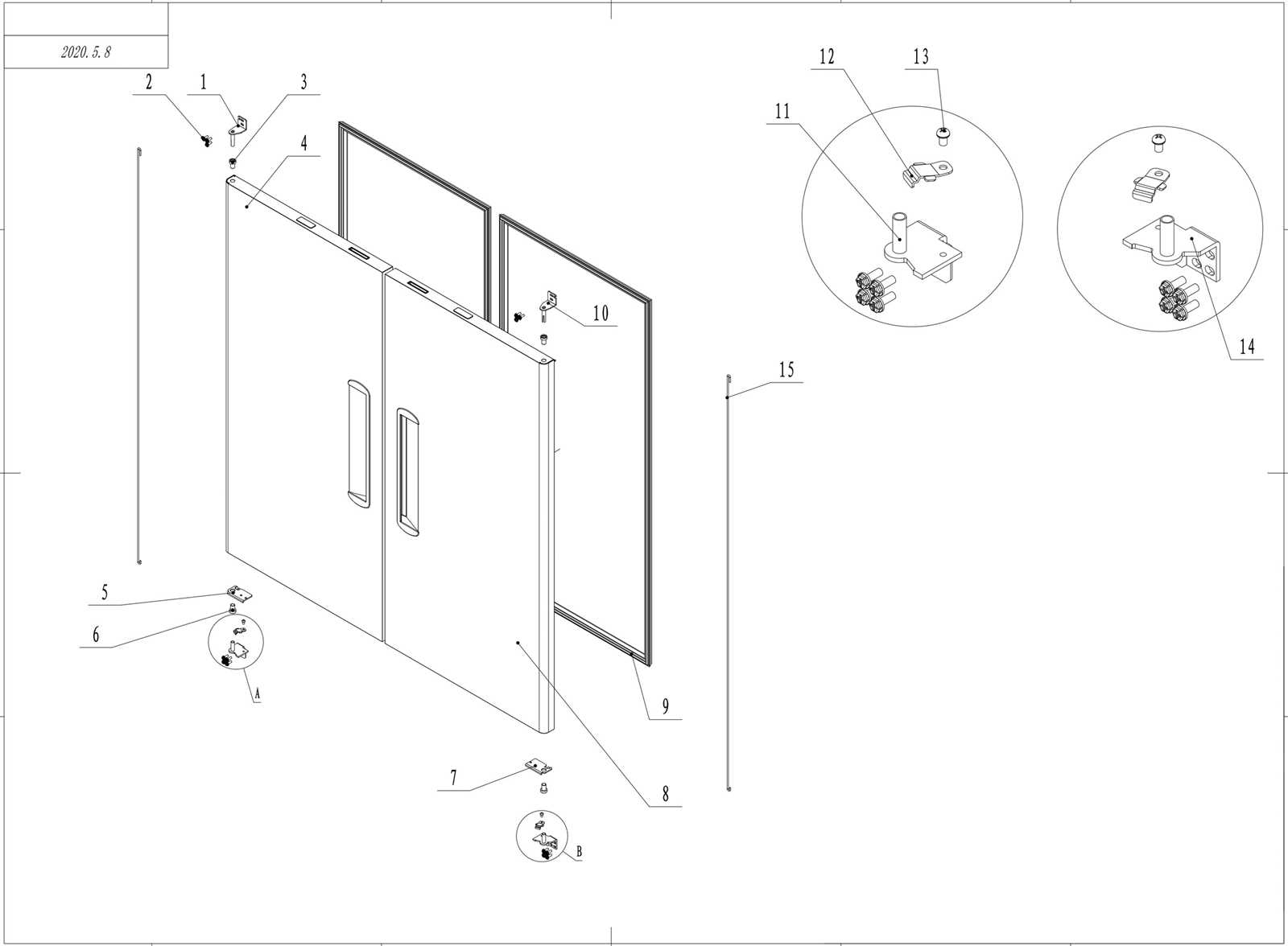 replacement shower door parts diagram