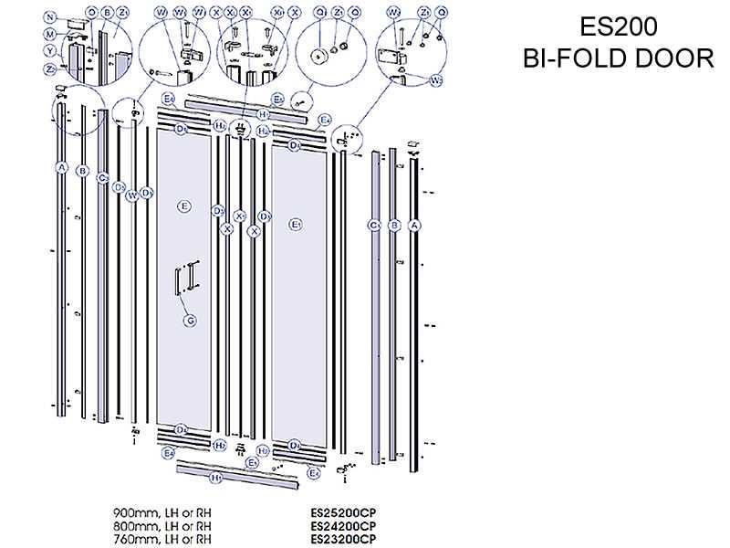 replacement shower door parts diagram