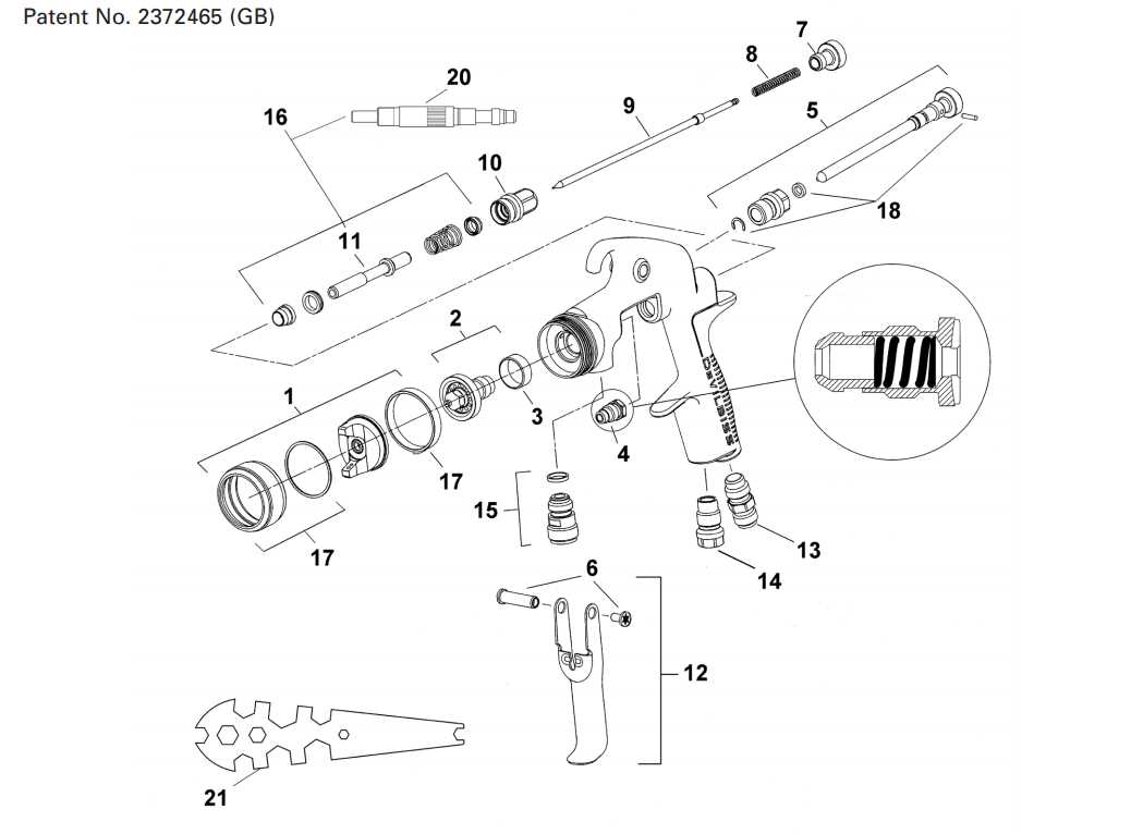 wagner spray gun parts diagram