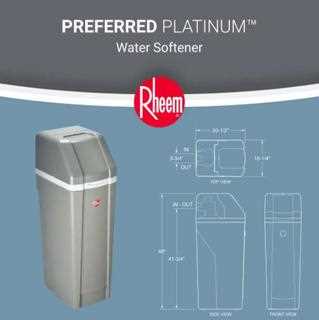 rheem water softener parts diagram