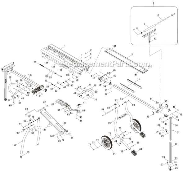 ridgid chop saw parts diagram