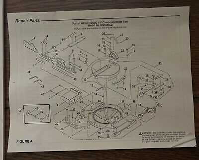 ridgid miter saw parts diagram