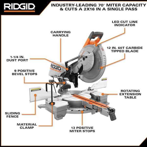 ridgid r4222 miter saw parts diagram