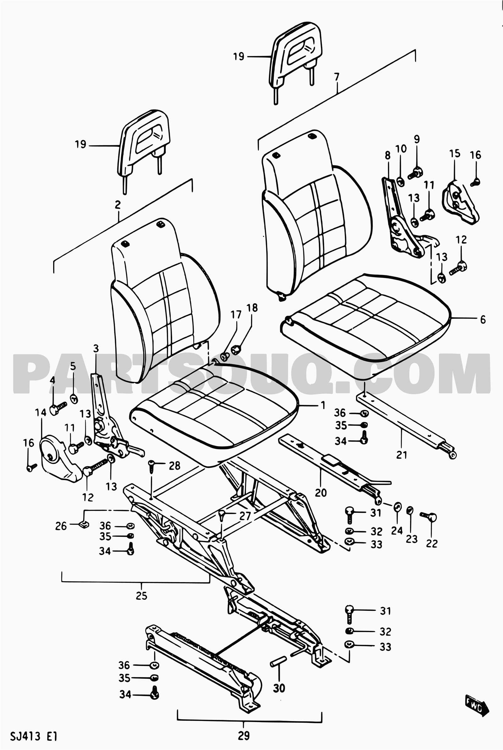 suzuki samurai parts diagram